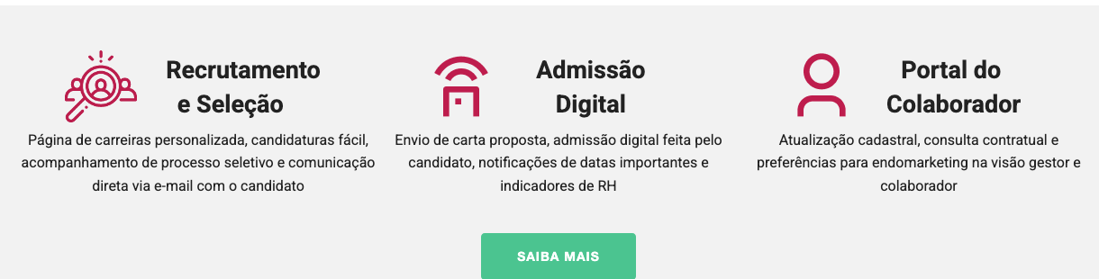 Recrutamento e Seleção, Admissão Digital e Portal do Colaborador